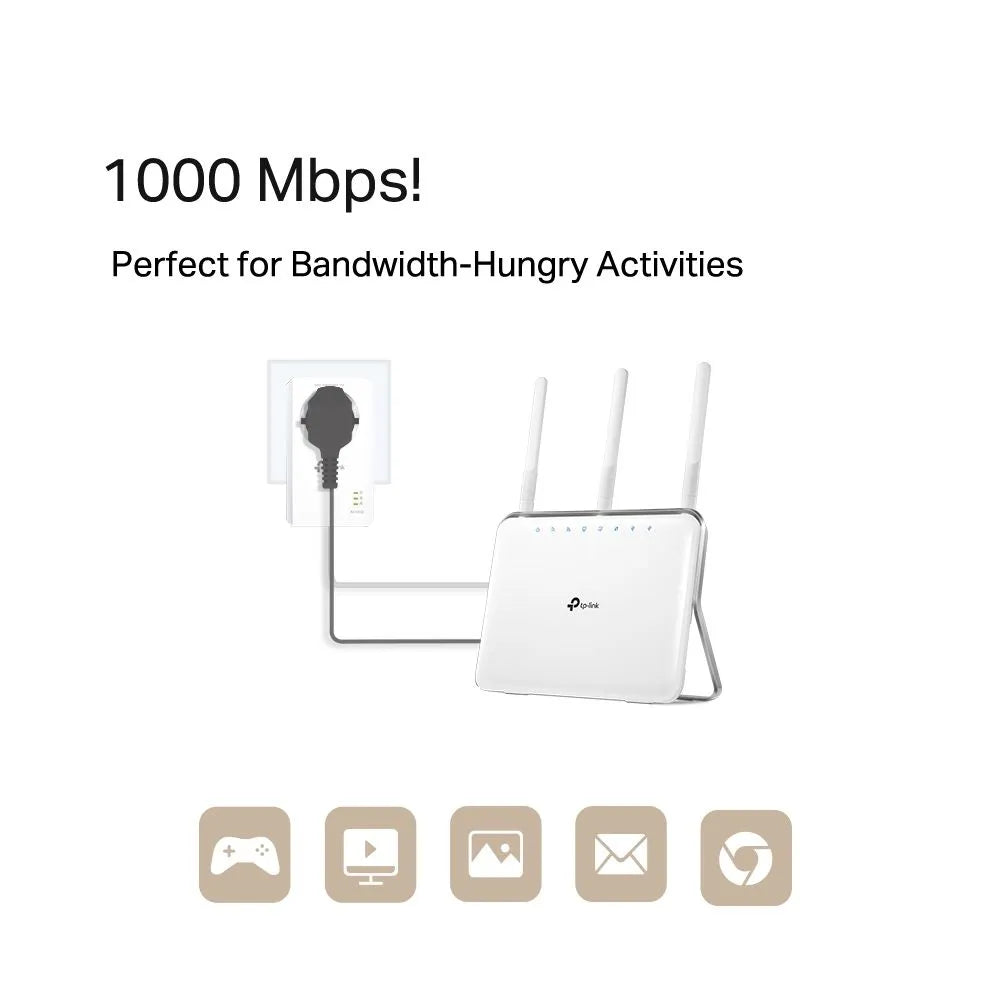 TP-Link PA7017P-KIT - Kit CPL AV1000 Gigabit avec prise