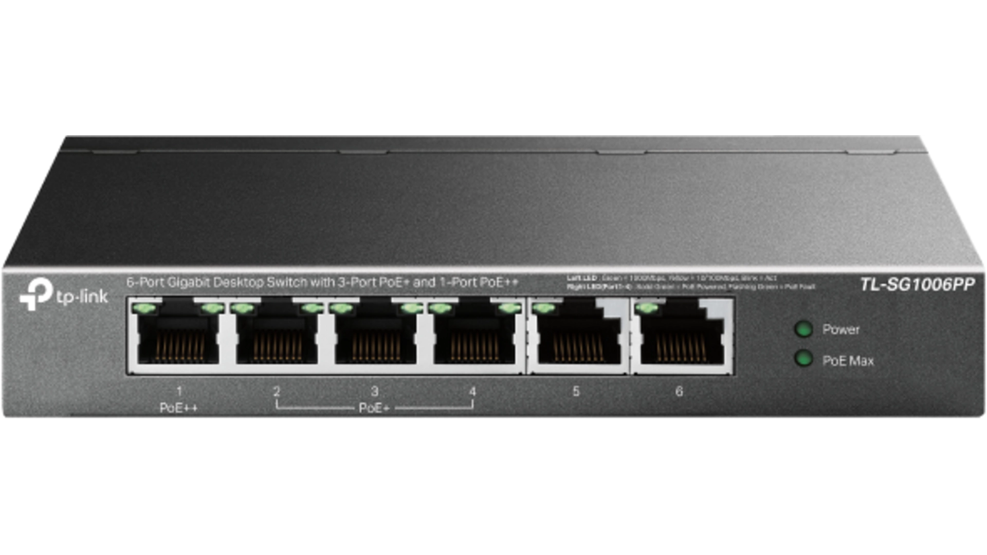 TP-Link SG1006PP - Switch Bureau 6 ports Gigabit PoE+/PoE++