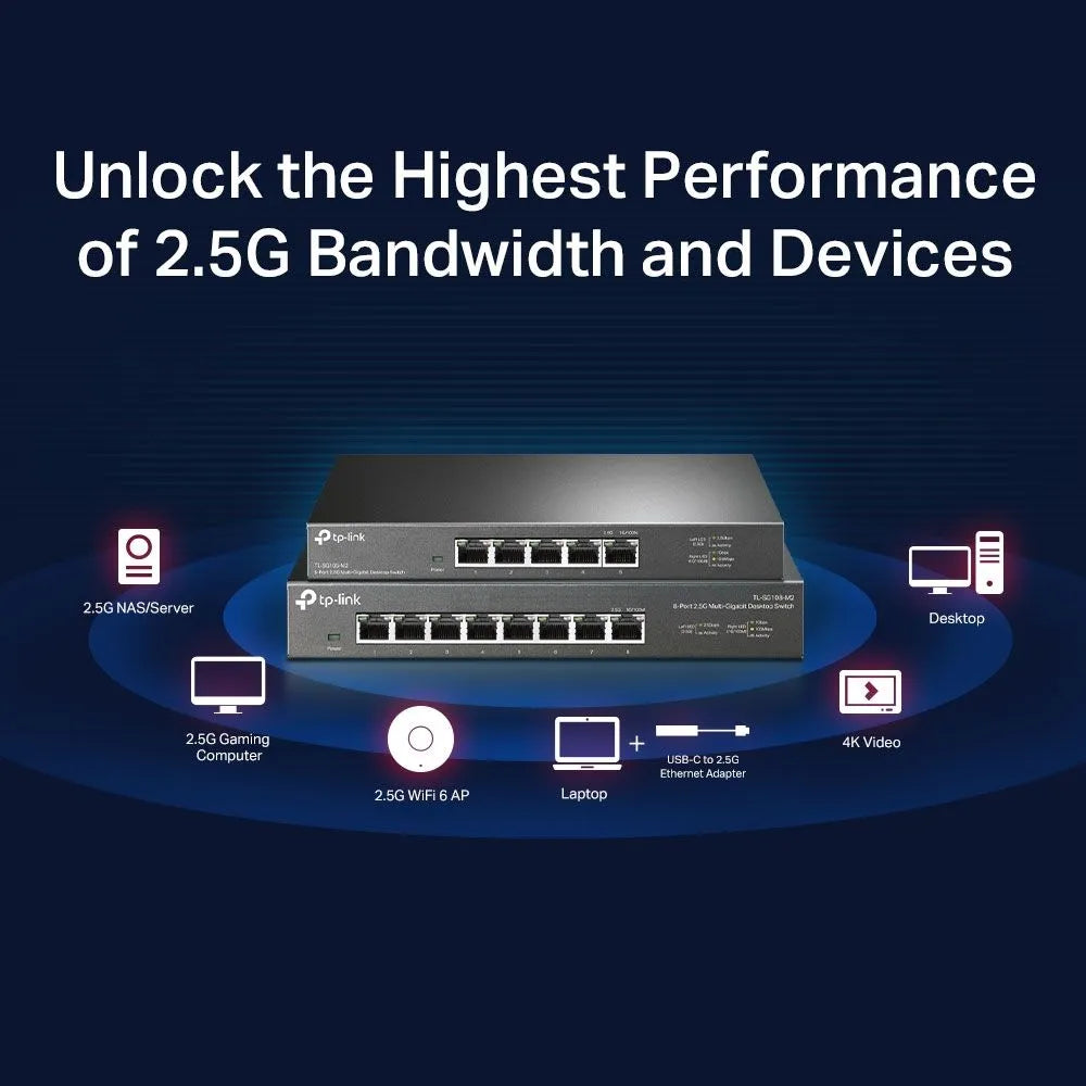 TP-Link SG105-M2 - Switch 5 ports 2.5 Gigabit de bureau