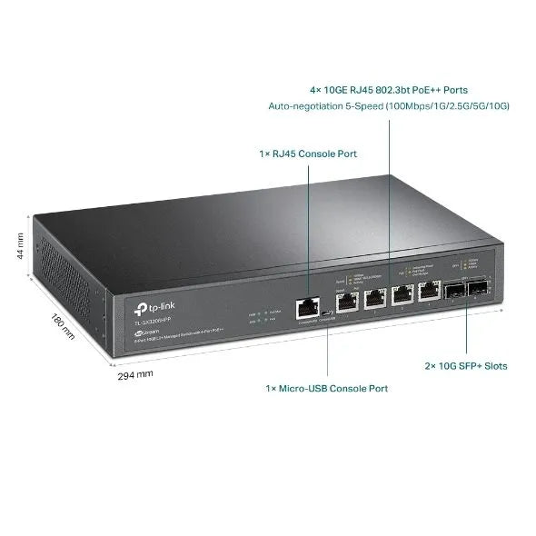 TP-Link SX3206HPP - Switch 6 ports 10GE L2+ JetStream