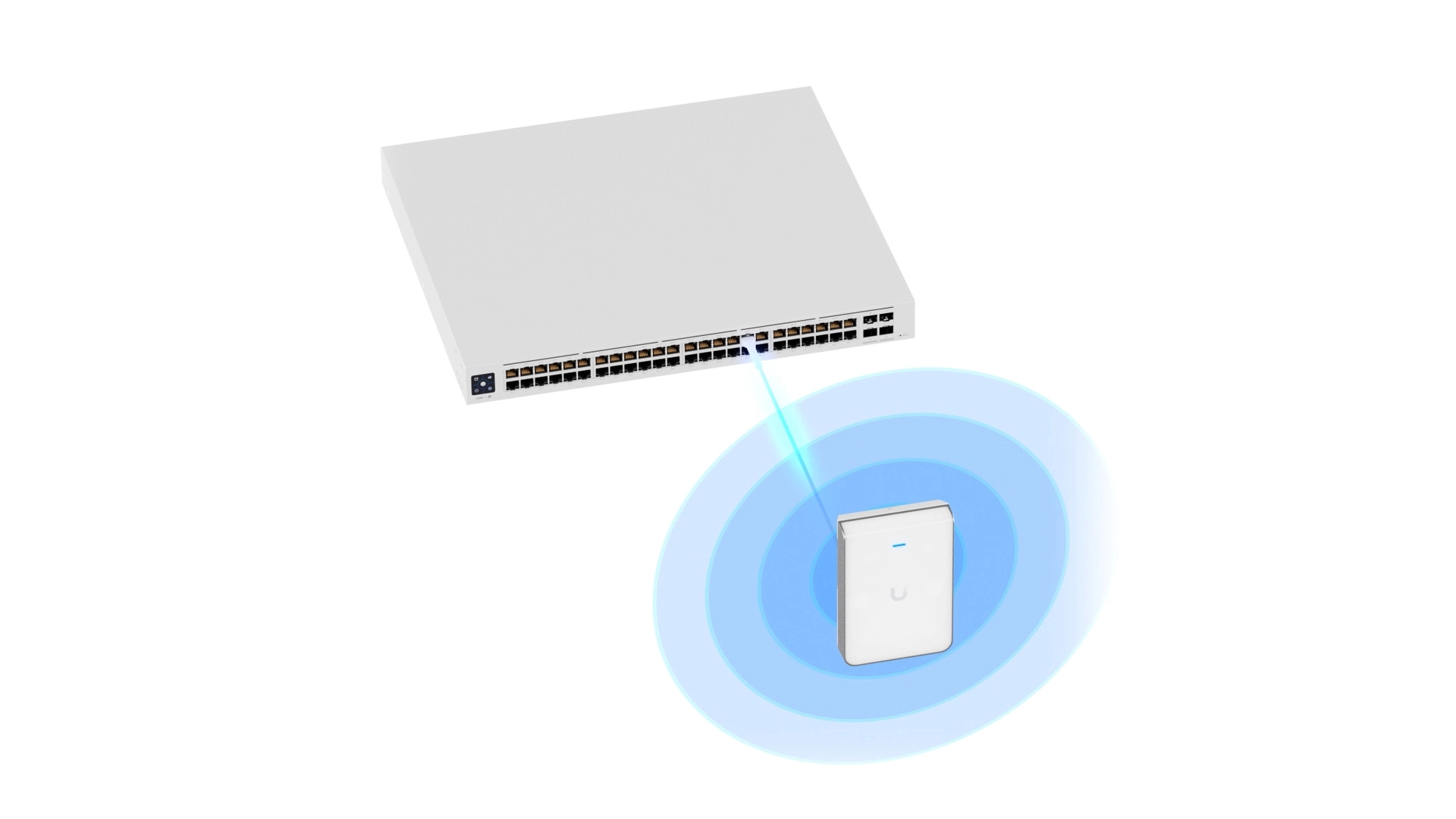 Ubiquiti U7-PRO-WALL - Point d'accès WiFi 7 tri-bande mural