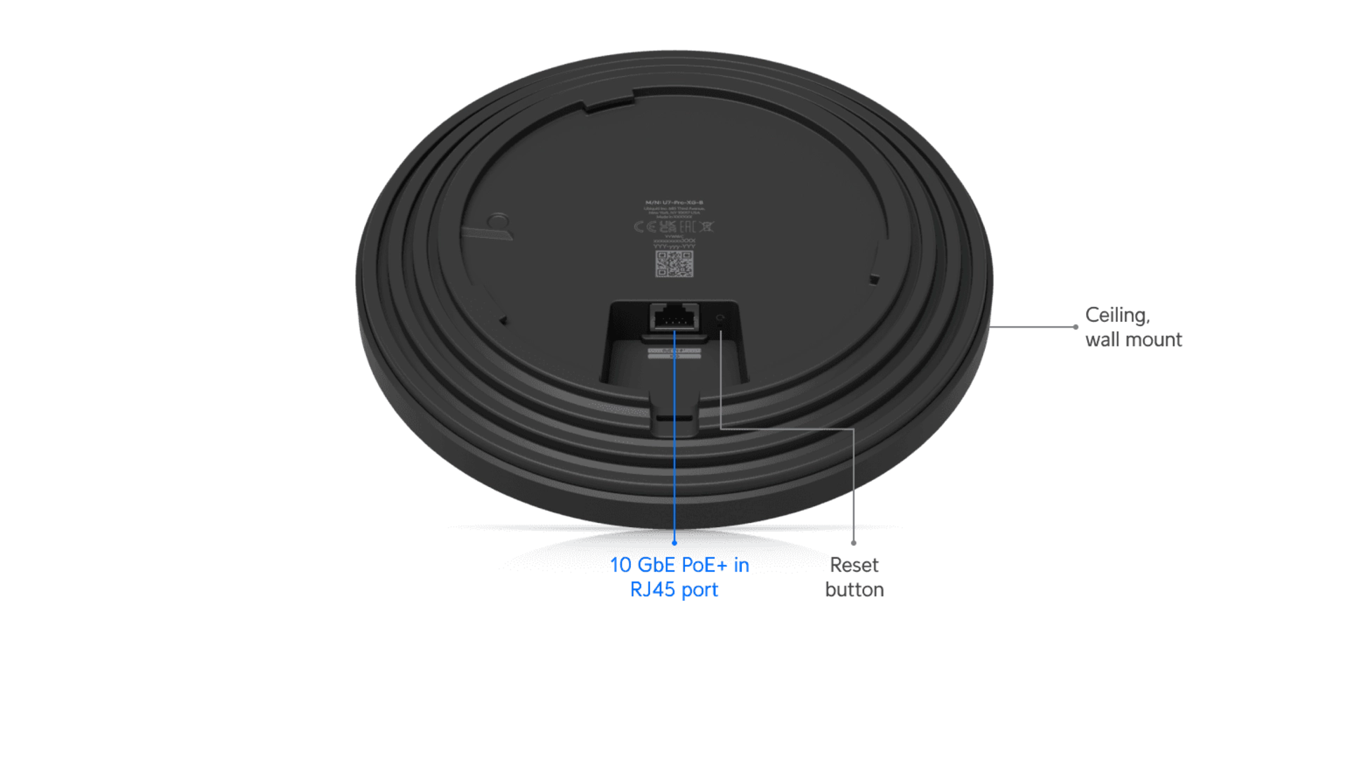 Ubiquiti U7-PRO-XG-B - Point d'accès WiFi 7 tri-bande 10GbE