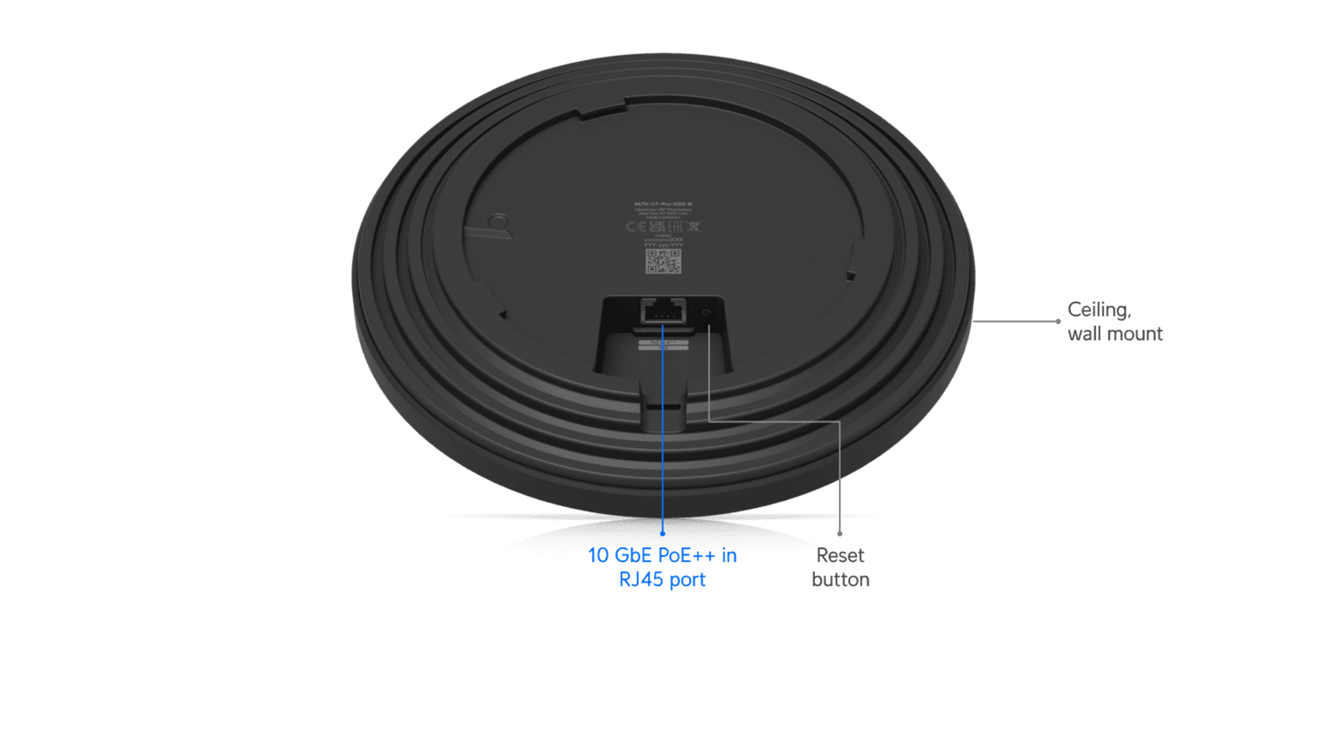 Ubiquiti U7-PRO-XGS-B - Point d'accès WiFi 7 tri-bande 10GbE