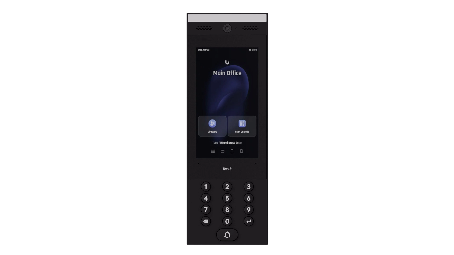 Ubiquiti UA-INTERCOM - Terminal interphone PoE clavier écran caméra 8 Mpix