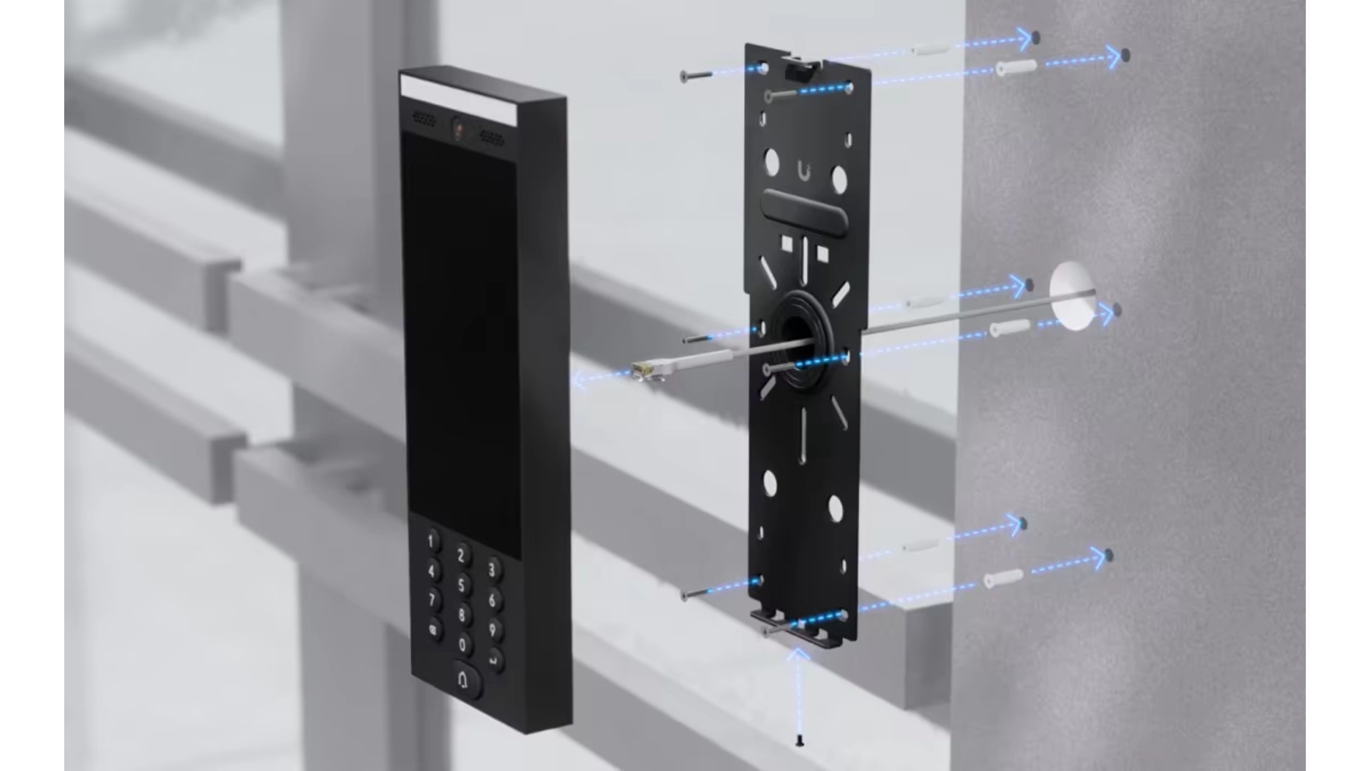 Ubiquiti UA-INTERCOM - Terminal interphone PoE clavier écran caméra 8 Mpix