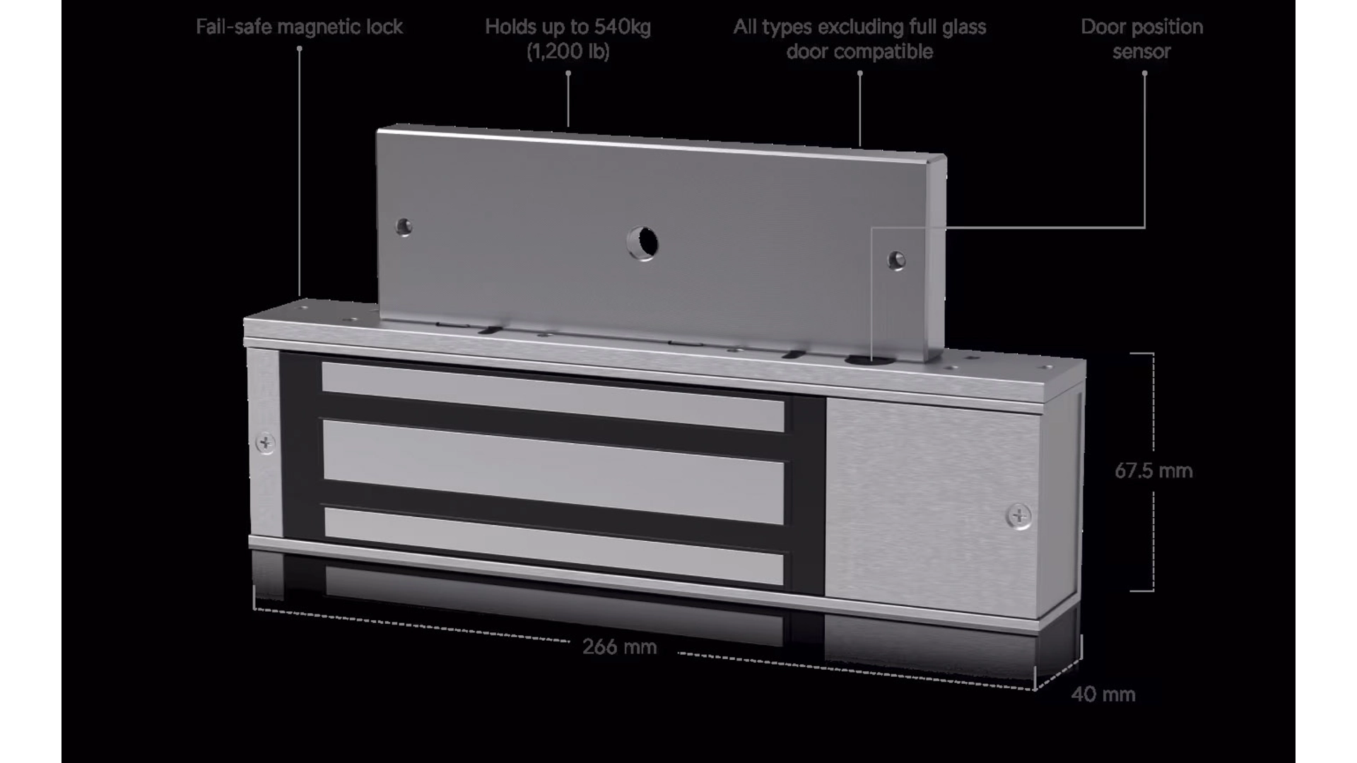 Ubiquiti UA-LOCK-MAGNETIC-540 - Serrure magnétique contrôle d'accès 540kg