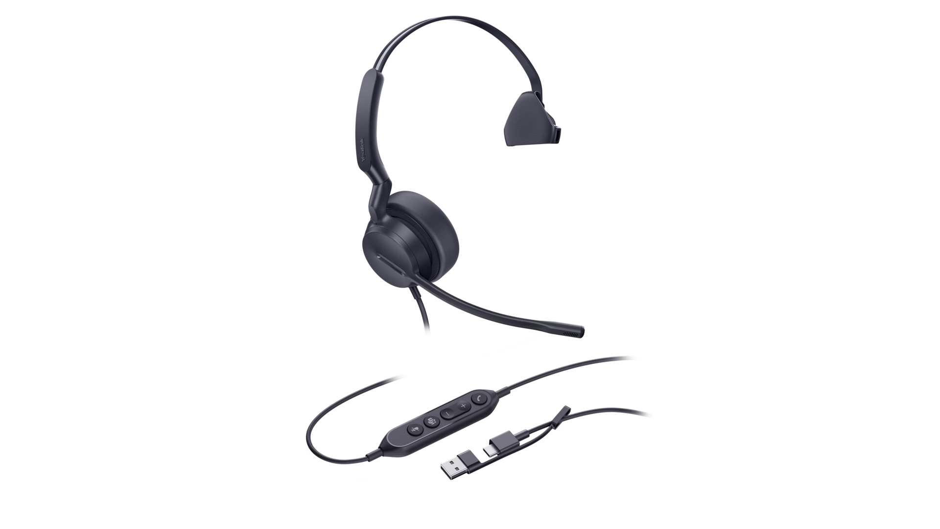 Yealink UH44MONO - Casque mono TEAMS usb-c/a