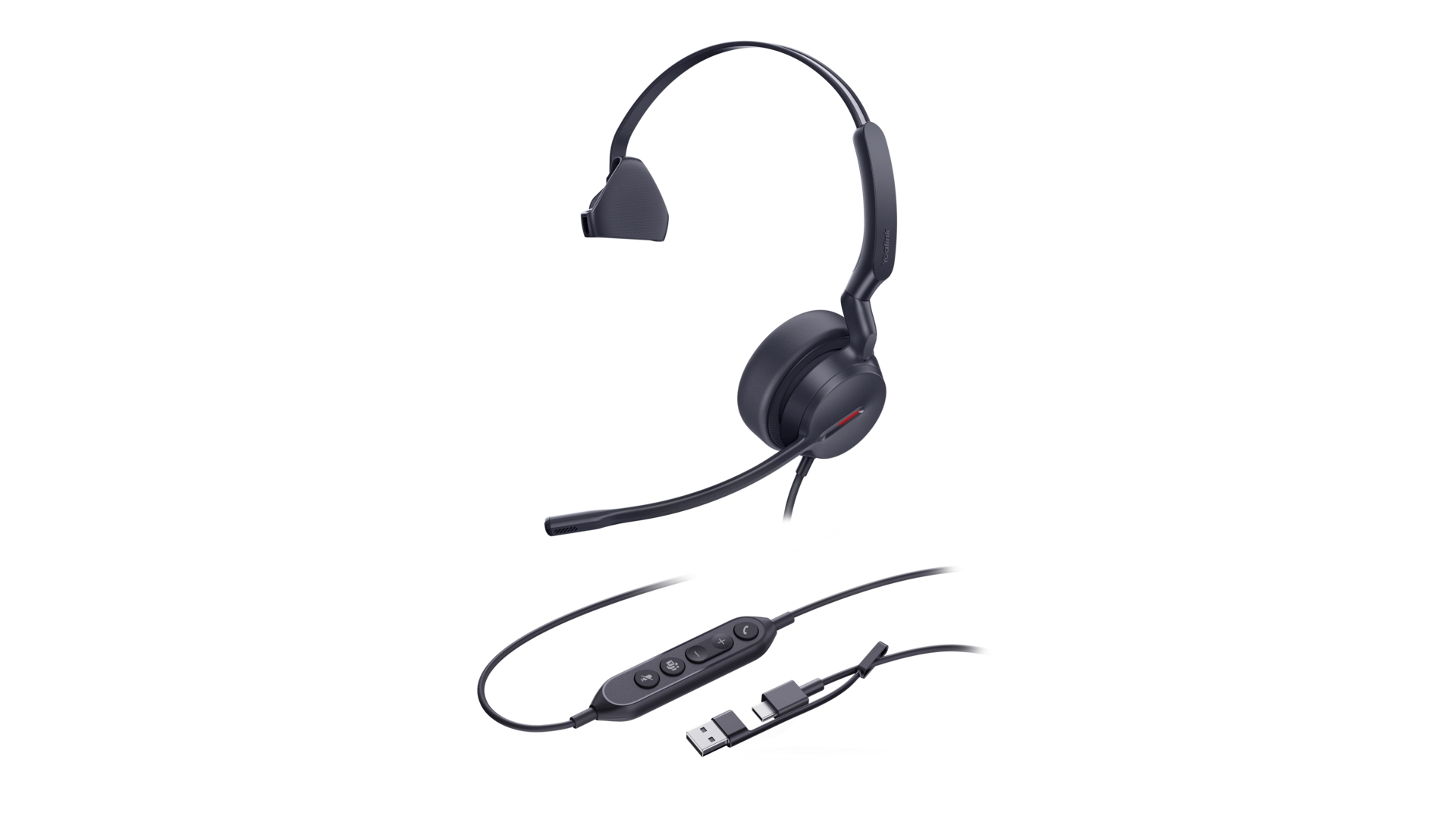 Yealink UH46MONO - Casque mono TEAMS usb-c/a