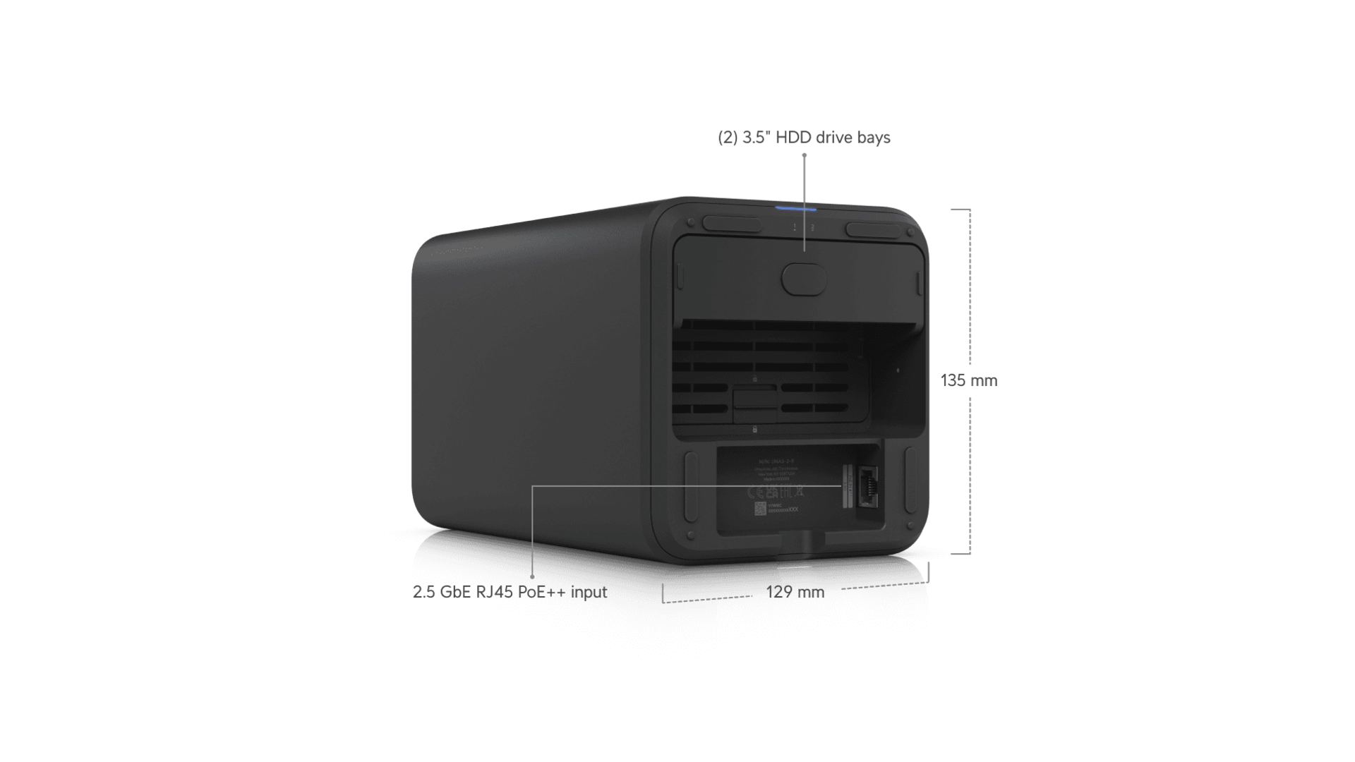 Ubiquiti UNAS-2-B-EU - NAS 2 baies 2,5Gbps 4GB