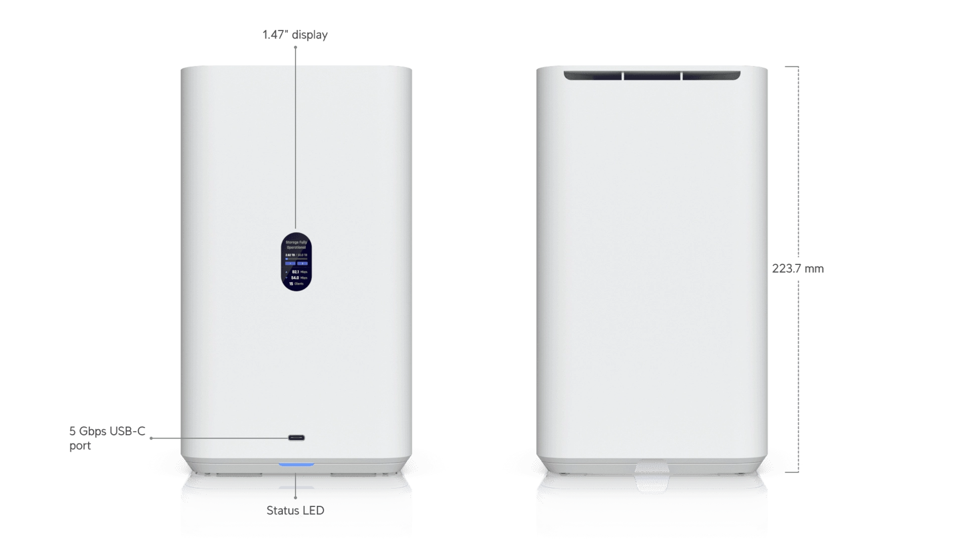 Ubiquiti UNAS-2-W-EU - NAS 2 baies 2,5Gbps 4GB blanc