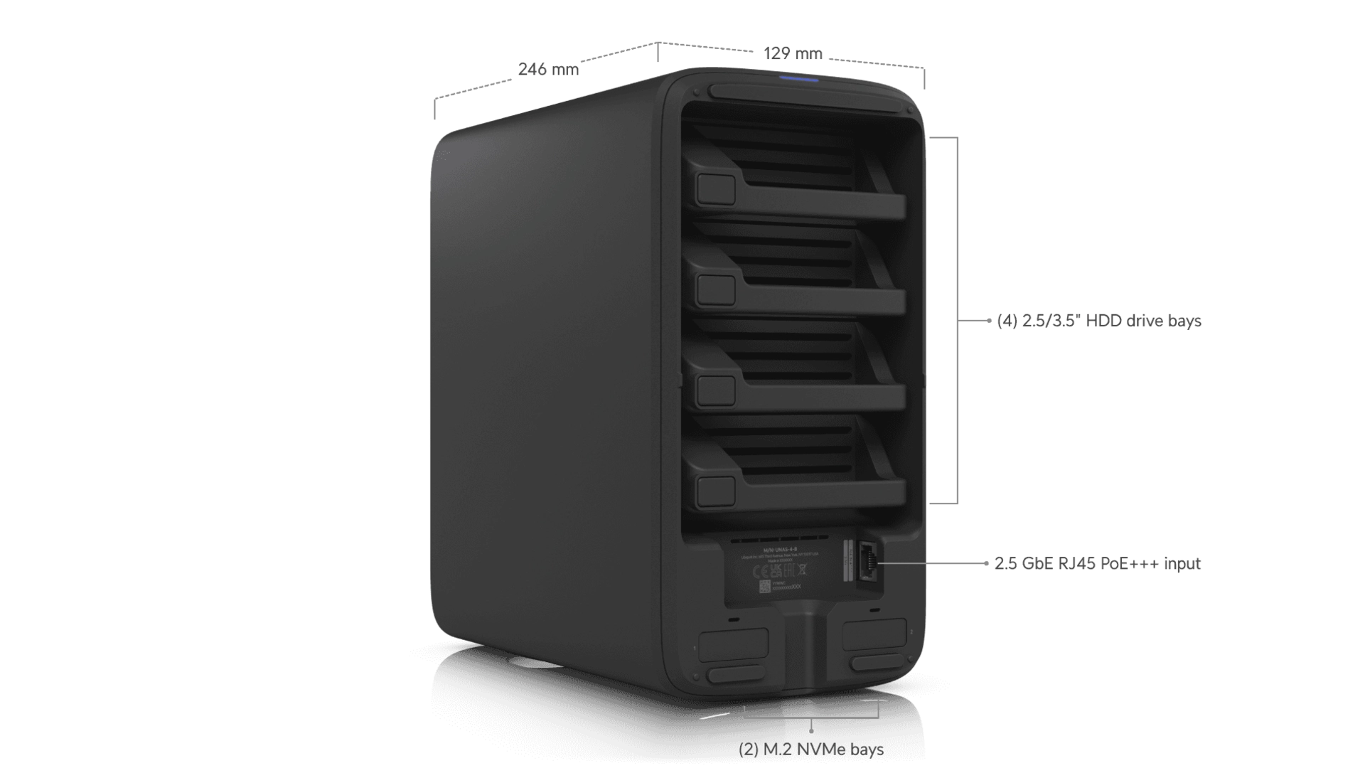 Ubiquiti UNAS-4-B-EU - NAS 4 baies 2,5Gbps 4GB ARM Cortex-A55