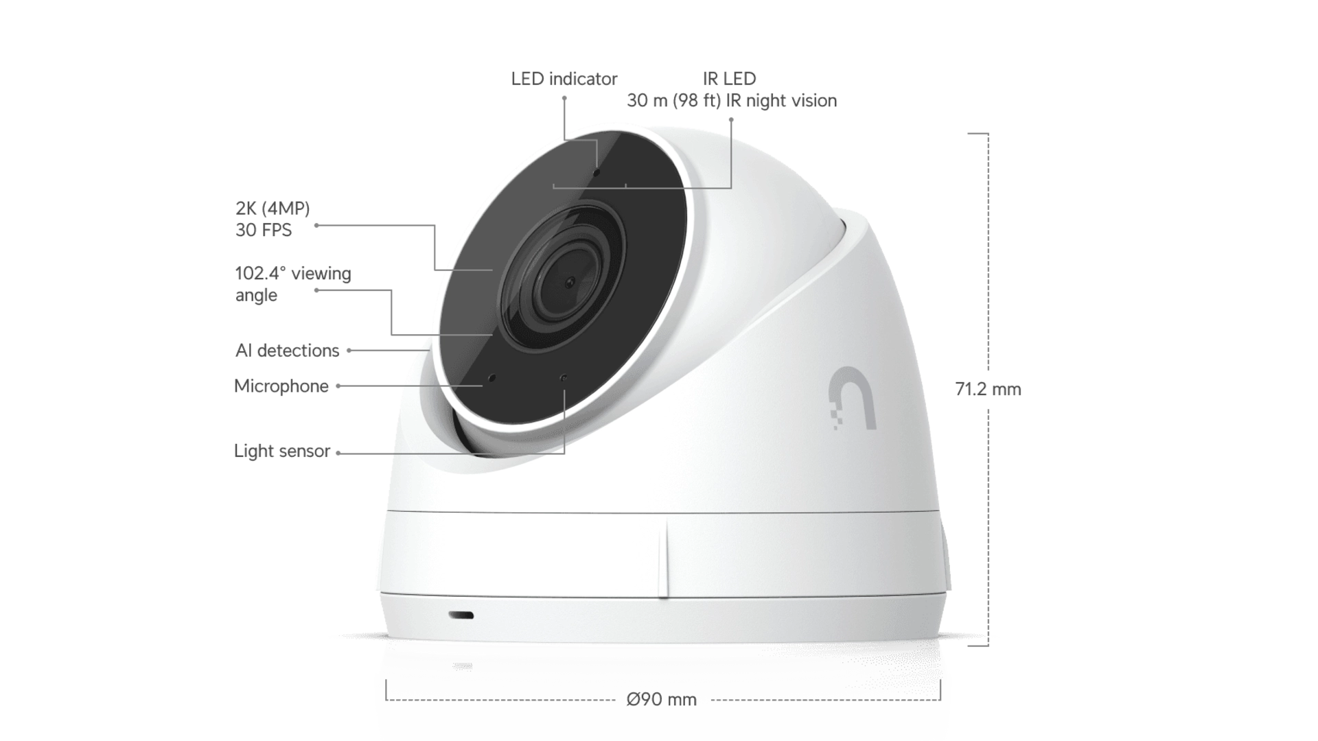 Ubiquiti UNVR-INSTANT-KIT - Enregistreur NVR + 4 caméras Turret G5