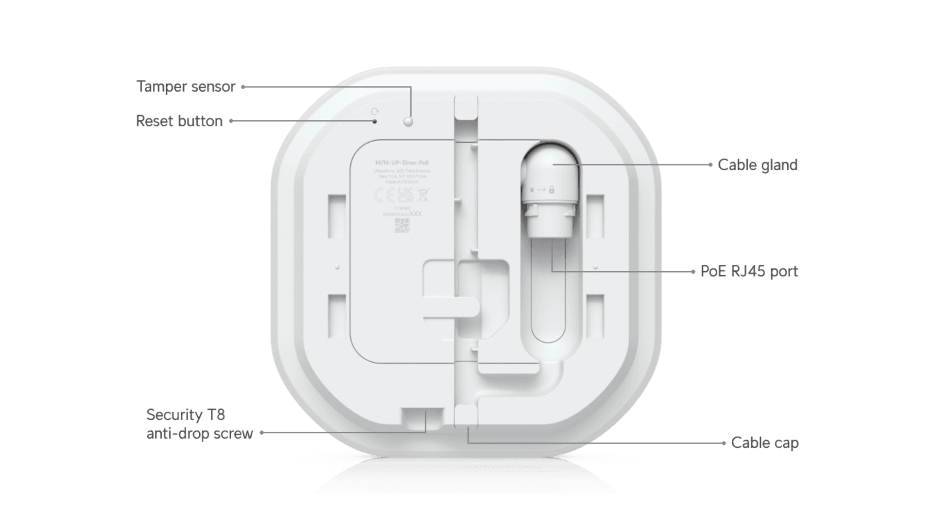 Ubiquiti UP-SIREN-POE - Sirène extérieure PoE 110dB IP56