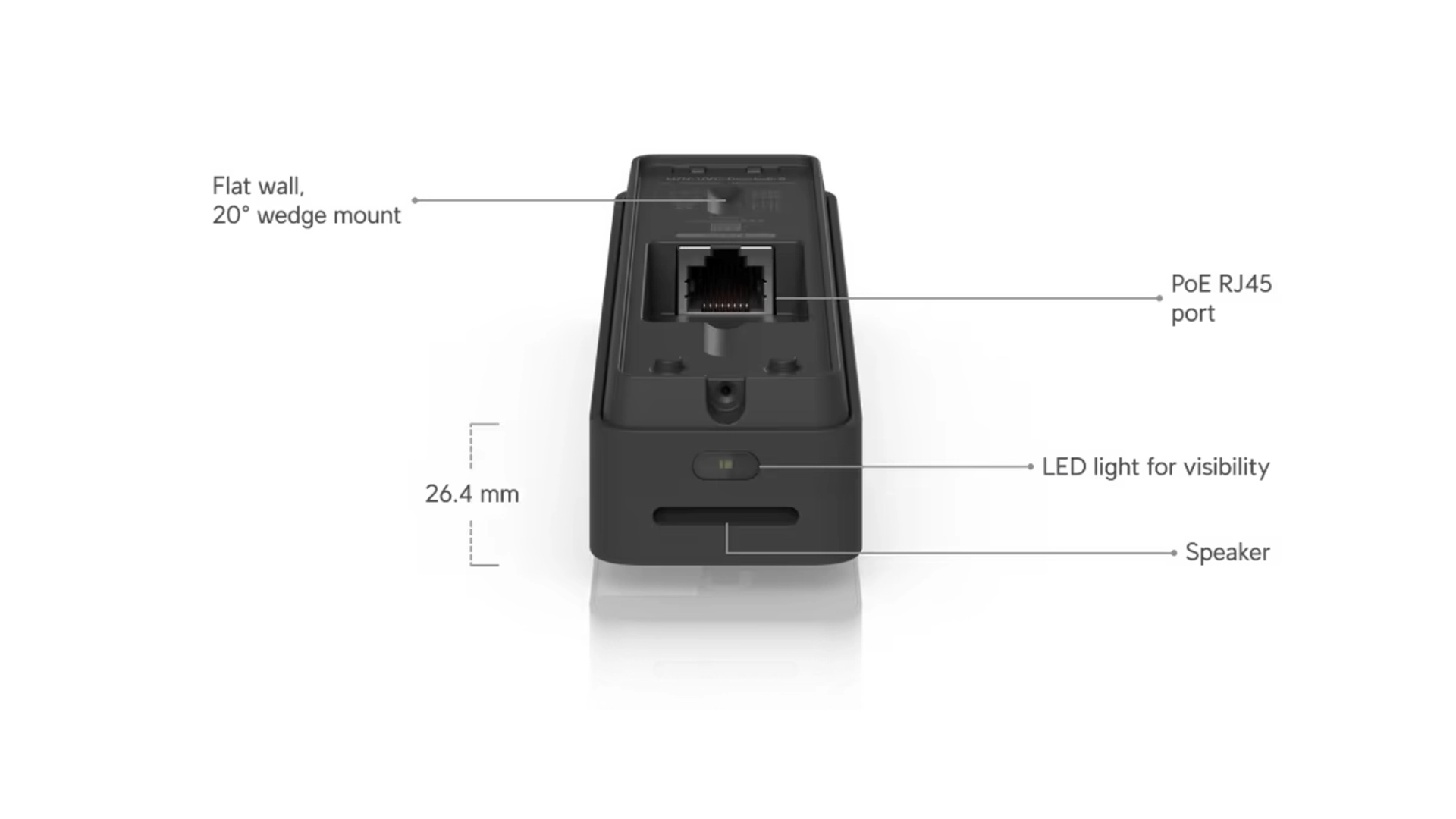 Ubiquiti UVC-DOORBELL-LITE-B - Portier vidéo compact PoE noir