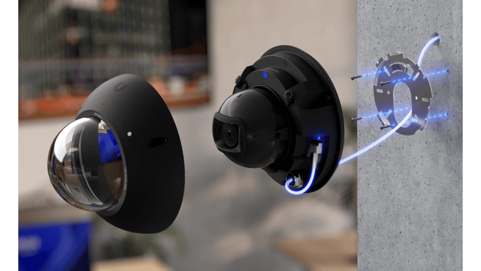 Ubiquiti UVC-G6-PRO-DOME-B - Caméra Dôme 4K PoE+ IP66 Zoom X2 IR IA