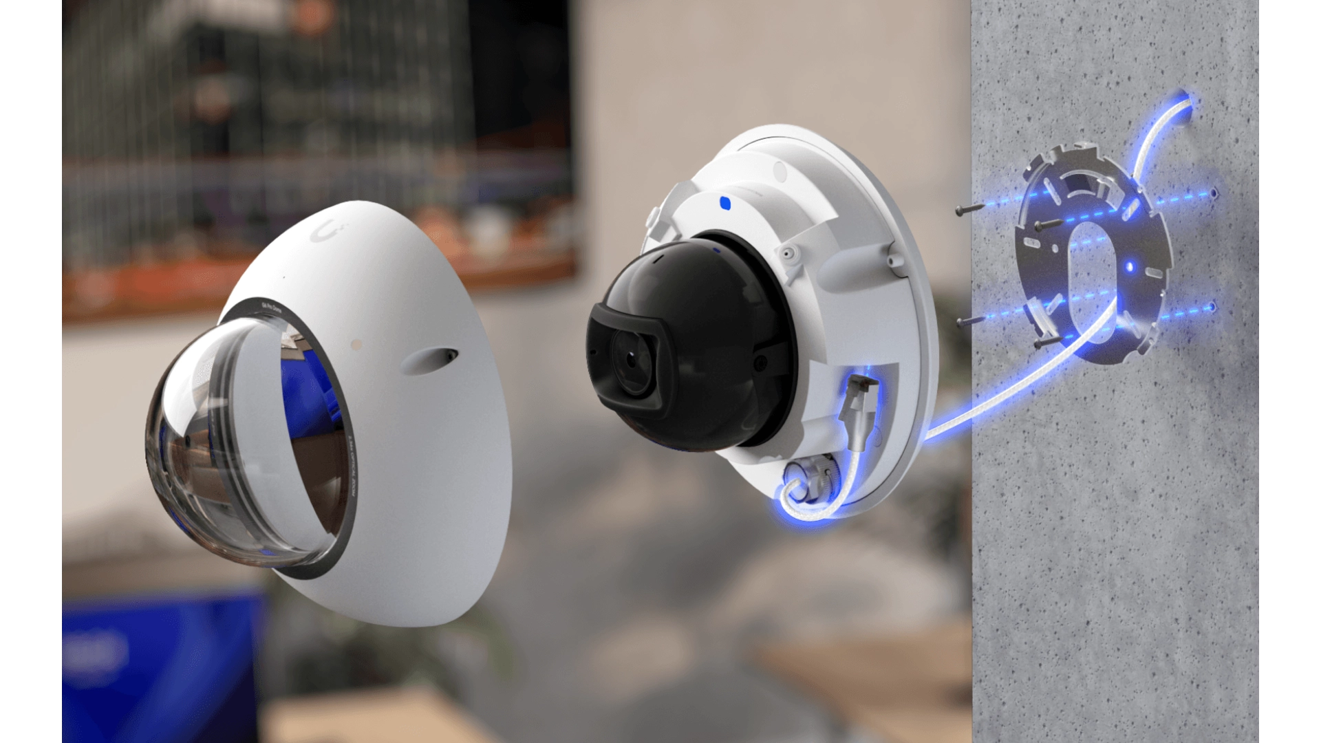 Ubiquiti UVC-G6-PRO-DOME-W - Caméra Dôme 4K PoE+ IP66 Zoom x2