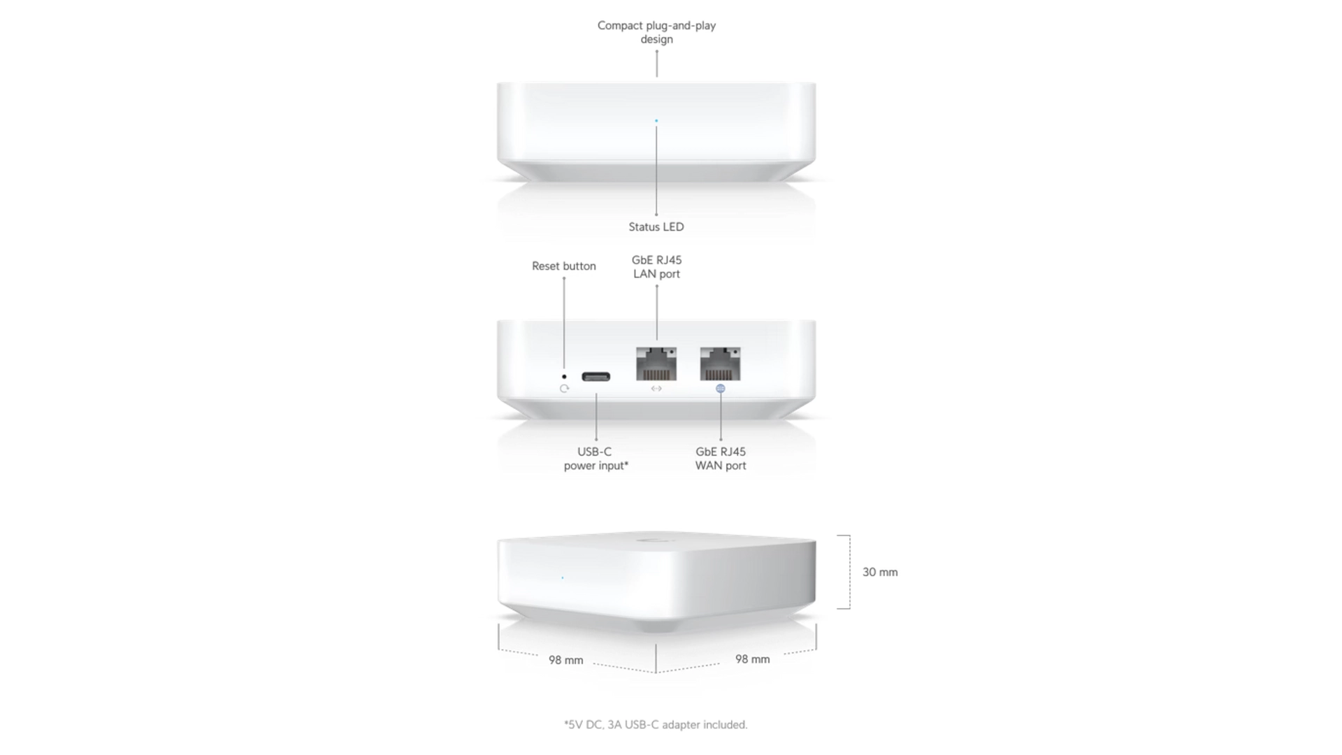 Ubiquiti UXG-LITE - Passerelle Next Generation 1 WAN/LAN Gigabit IPS/IDS