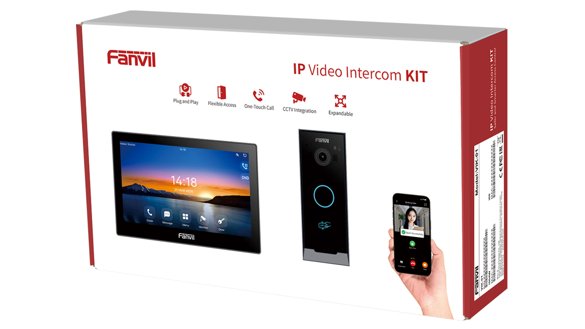 Fanvil VIK-01 - Kit Intercom Video IP65 avec Lecteur de Badge