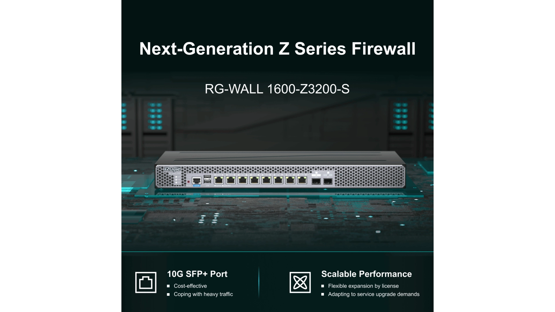 Reyee RG-WALL1600-Z3200-S - Firewall Cloud Managed 8 ports Gigabit + SFP+