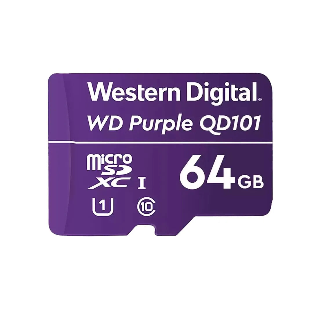 Western Digital WDD064G1P0C - Carte microSDXC Purple 64 Go pour vidéosurveillance