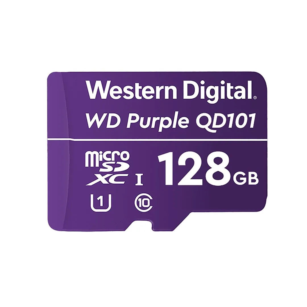Western Digital WDD128G1P0C - Carte microSDXC Purple 128Go Vidéosurveillance Classe 10 UHS-I