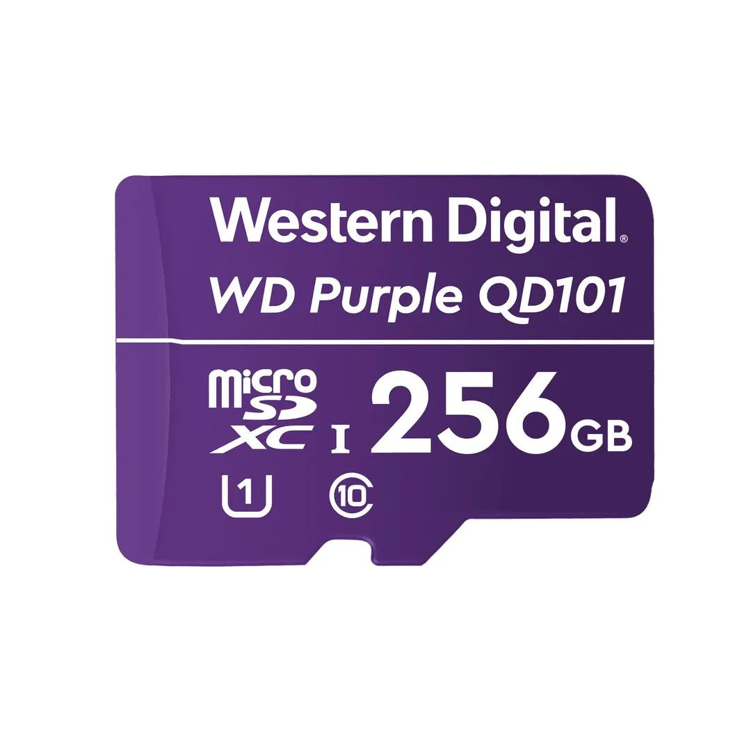 Western Digital WDD256G1P0C - Carte microSDXC Purple 256Go pour vidéosurveillance 24/7