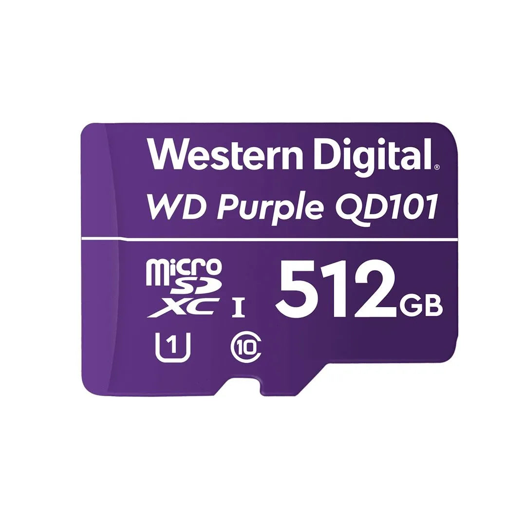 Western Digital WDD512G1P0C - Carte microSDXC Purple 512Go UHS-I pour vidéosurveillance