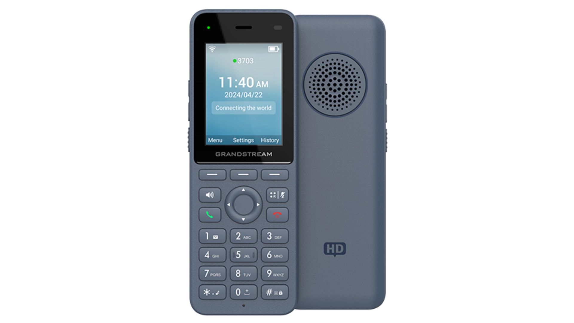 Grandstream WP826 Poste IP WiFi 6 240X320 (2.4') LCD 3000MAH,5V/1A Combine seul, Écran Couleur, Bluetooth