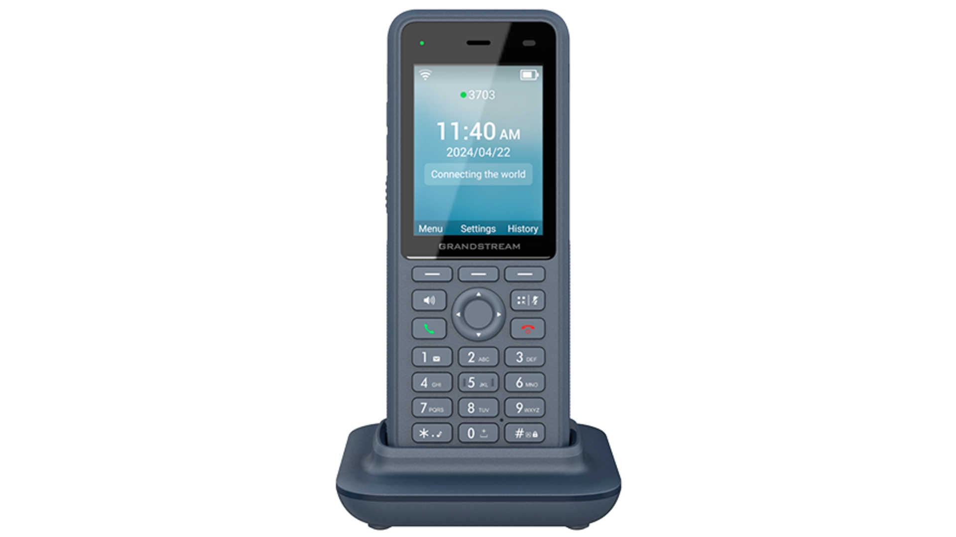 Grandstream WP836 Poste IP WiFi durci IP67 3 SIP 2,4' Bluetooth Combine seul, Écran Couleur, Bluetooth