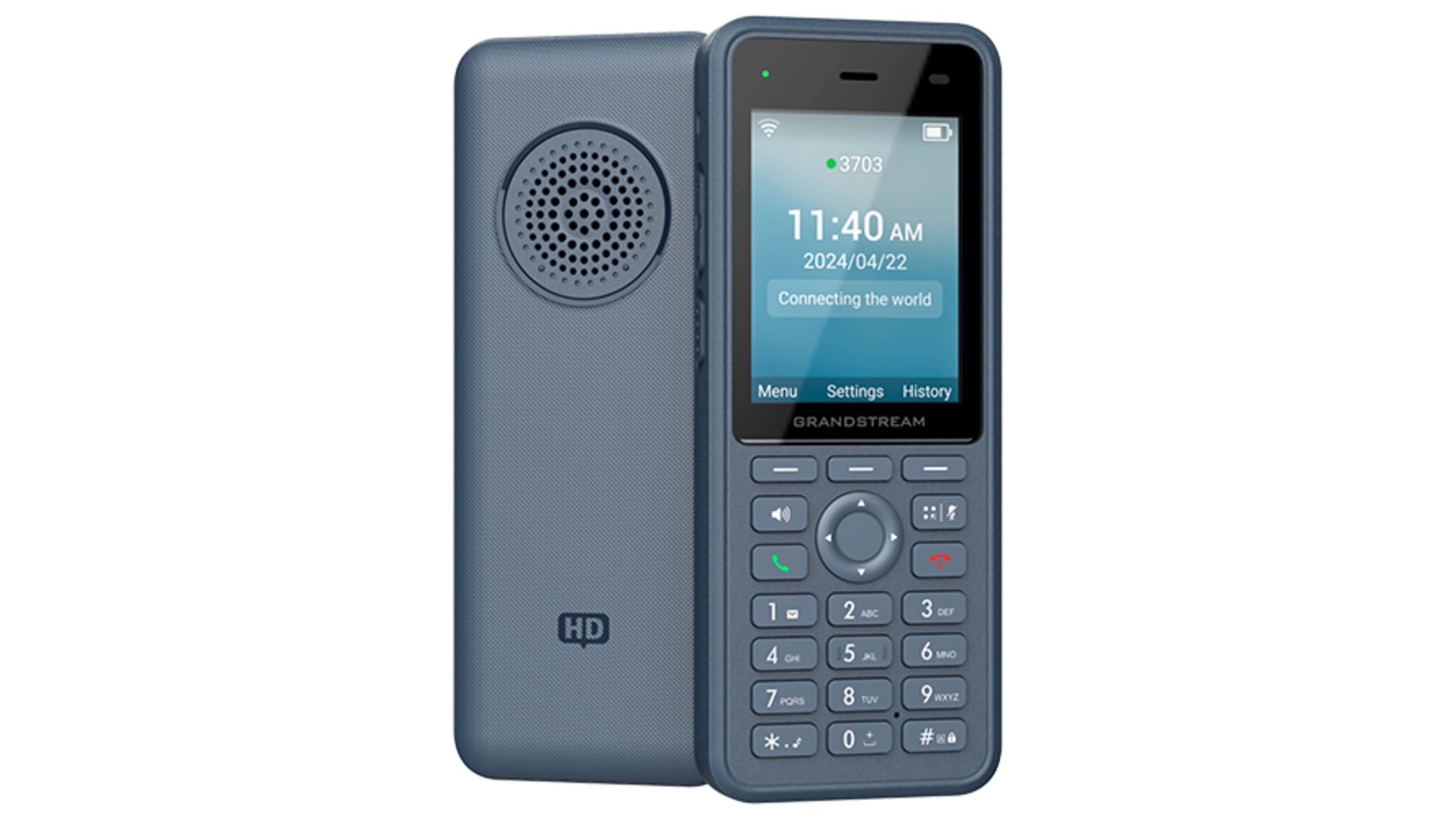 Grandstream WP836 Poste IP WiFi durci IP67 3 SIP 2,4' Bluetooth Combine seul, Écran Couleur, Bluetooth