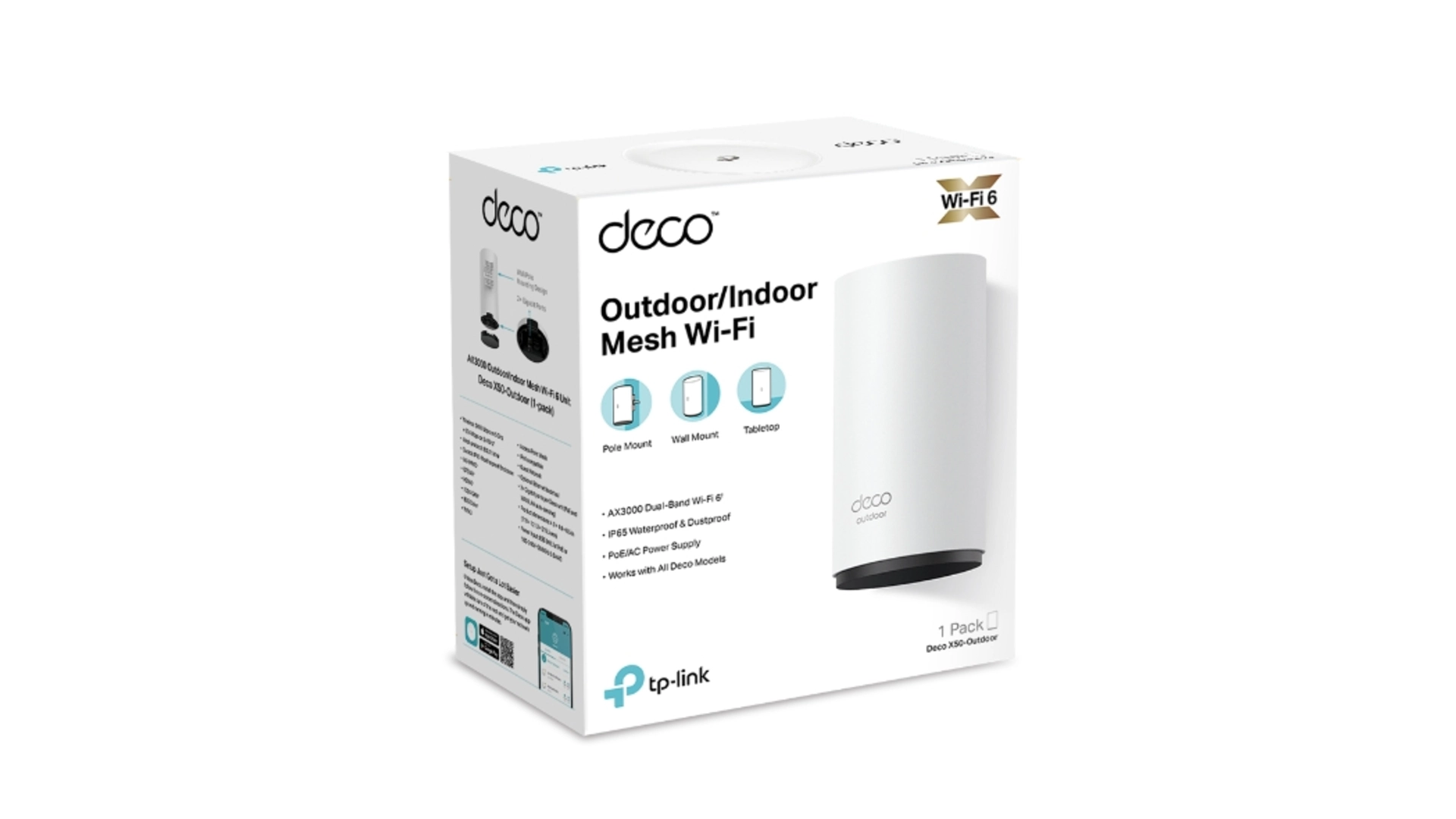 TP-Link X50-OUTDOOR - Système WiFi 6E Mesh AX3000 extérieur