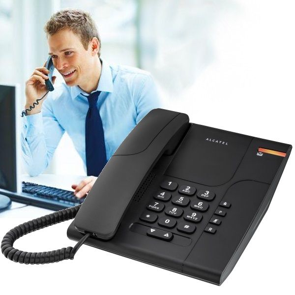 Alcatel Temporis 180 PRO – Téléphone de bureau filaire noir – ATL1407501