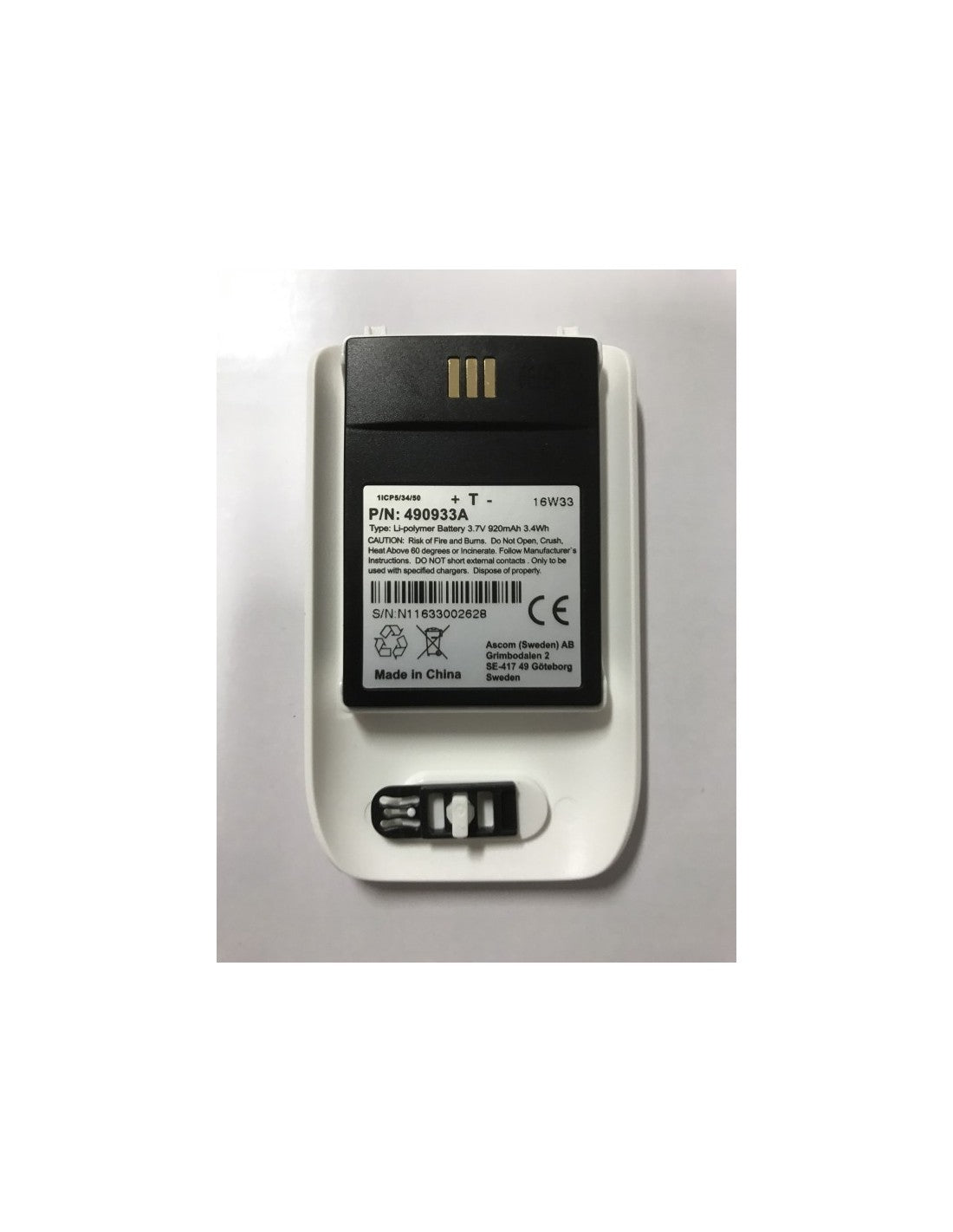 Ascom d63 - Batterie pour d63 blanc - 660507