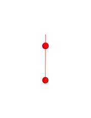 Ascom - Corde rouge avec deux sphères pour appel infirmière - 660627