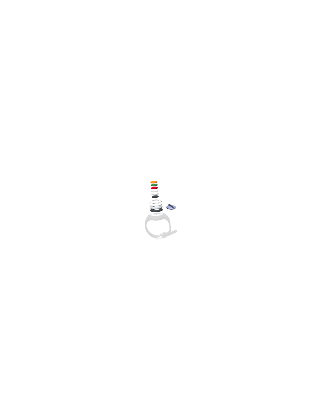 Ascom - Kit customisation médaillon d'appel 4 bagues 6 boutons - 660422