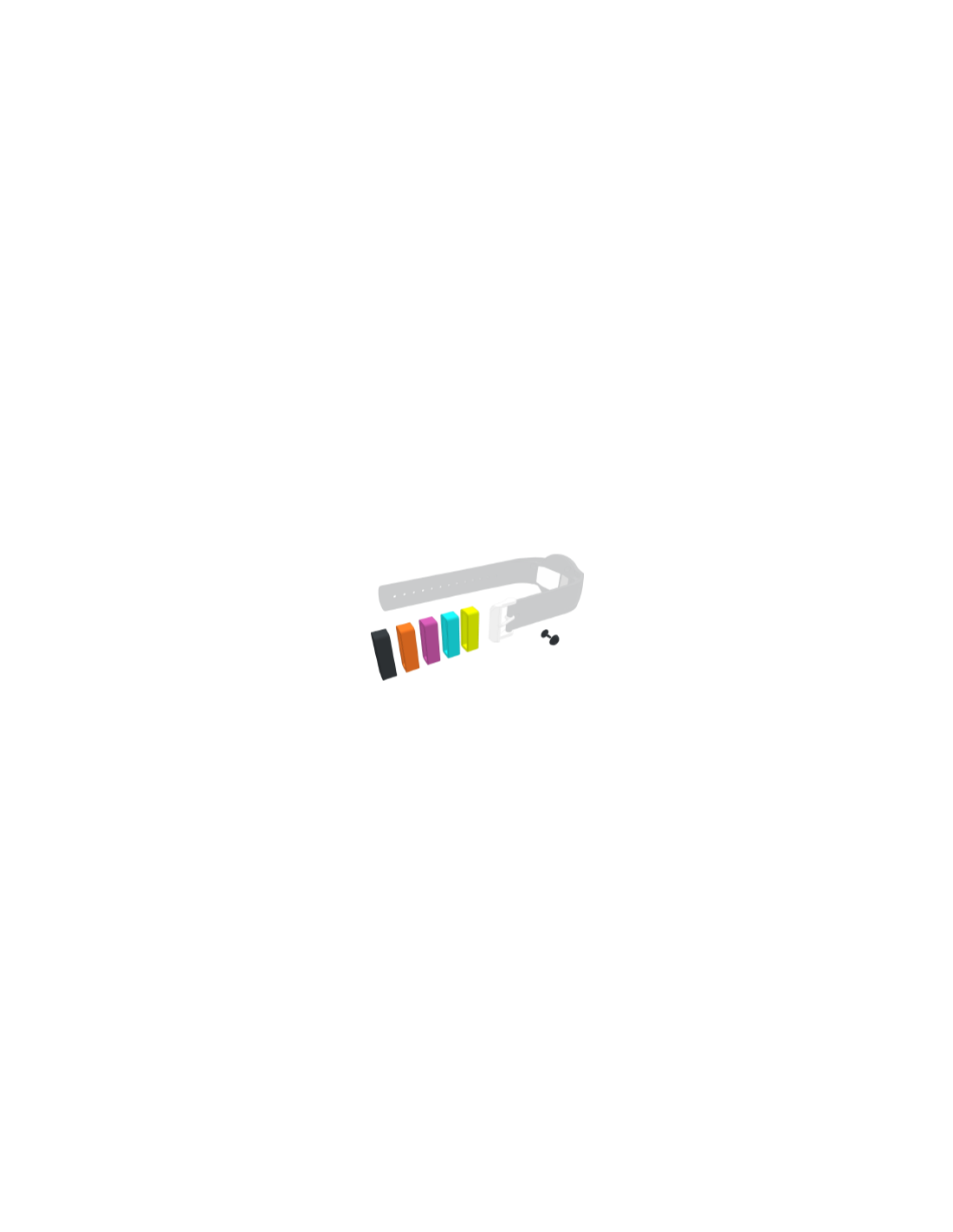 Ascom - Kit 4 bagues couleurs + clip verrouillage bracelet médaillon d'appel - 660425