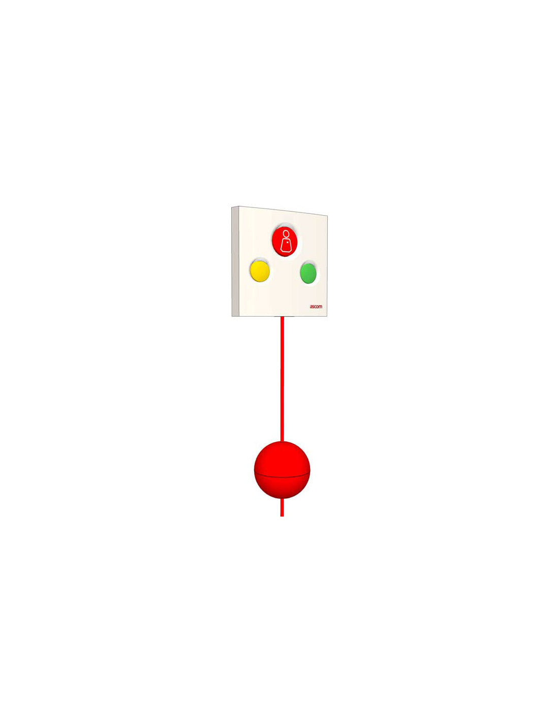Ascom NIPC-W3P - Périphérique d'appel passif 3 boutons avec cordelette - NIPC-W3P