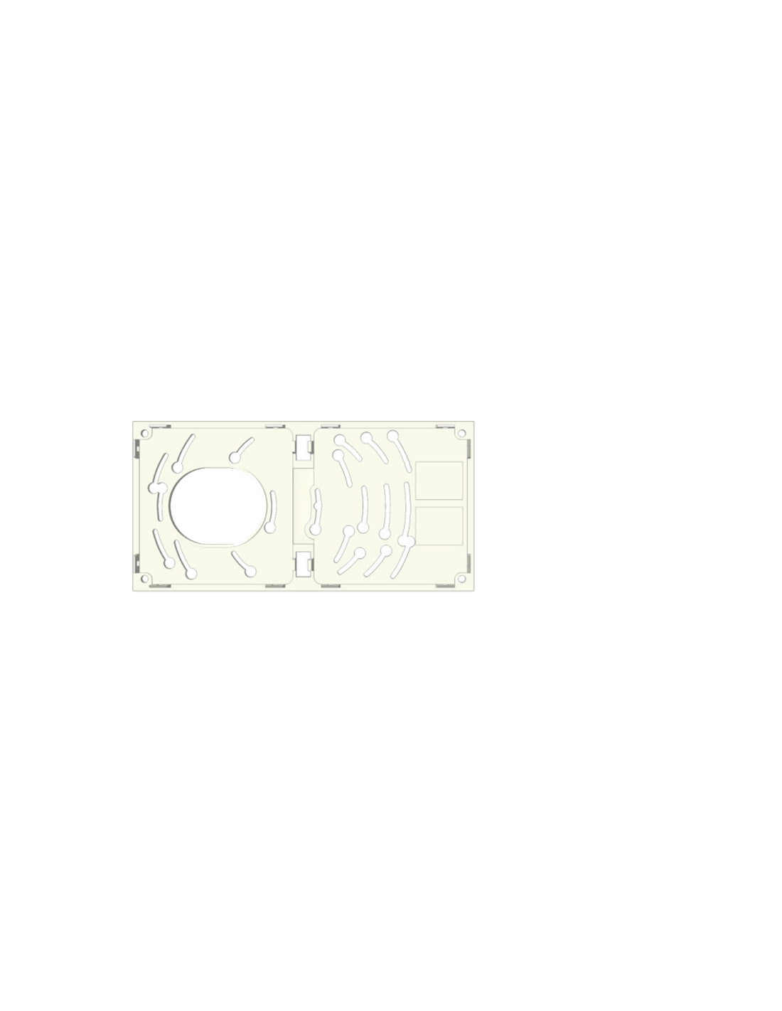 Ascom - Plaque de fixation grise pour double modules téléCARE IP - R280921
