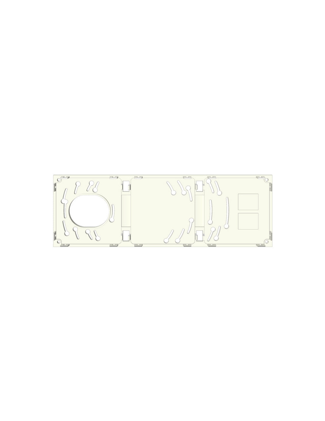 Ascom - Plaque de fixation grise pour triple modules teleCARE IP - R280924