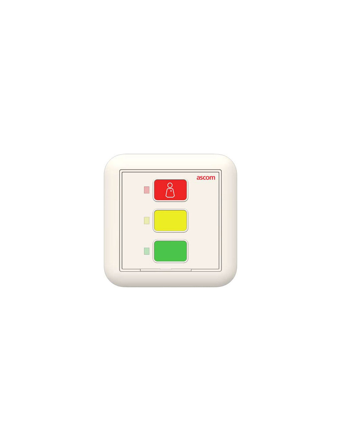 Ascom - Unité bloc de porte 3 boutons rétro-éclairés avec buzzer - NUDM3P-HE