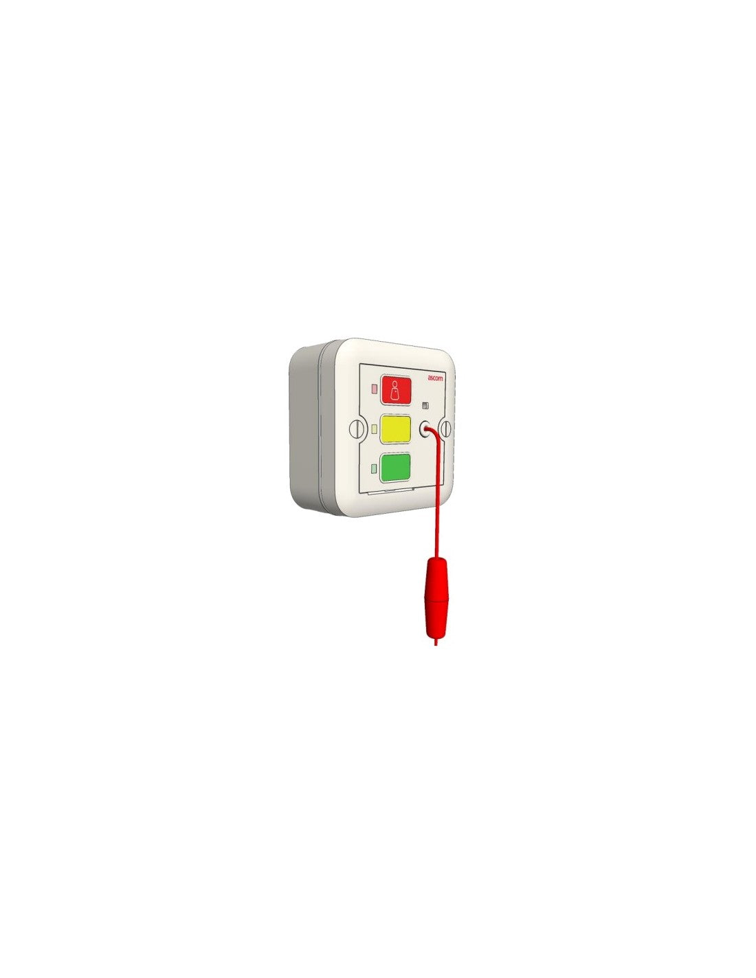 Ascom - Tirette 3 boutons radio 869 MHz - NUWPC3-HE