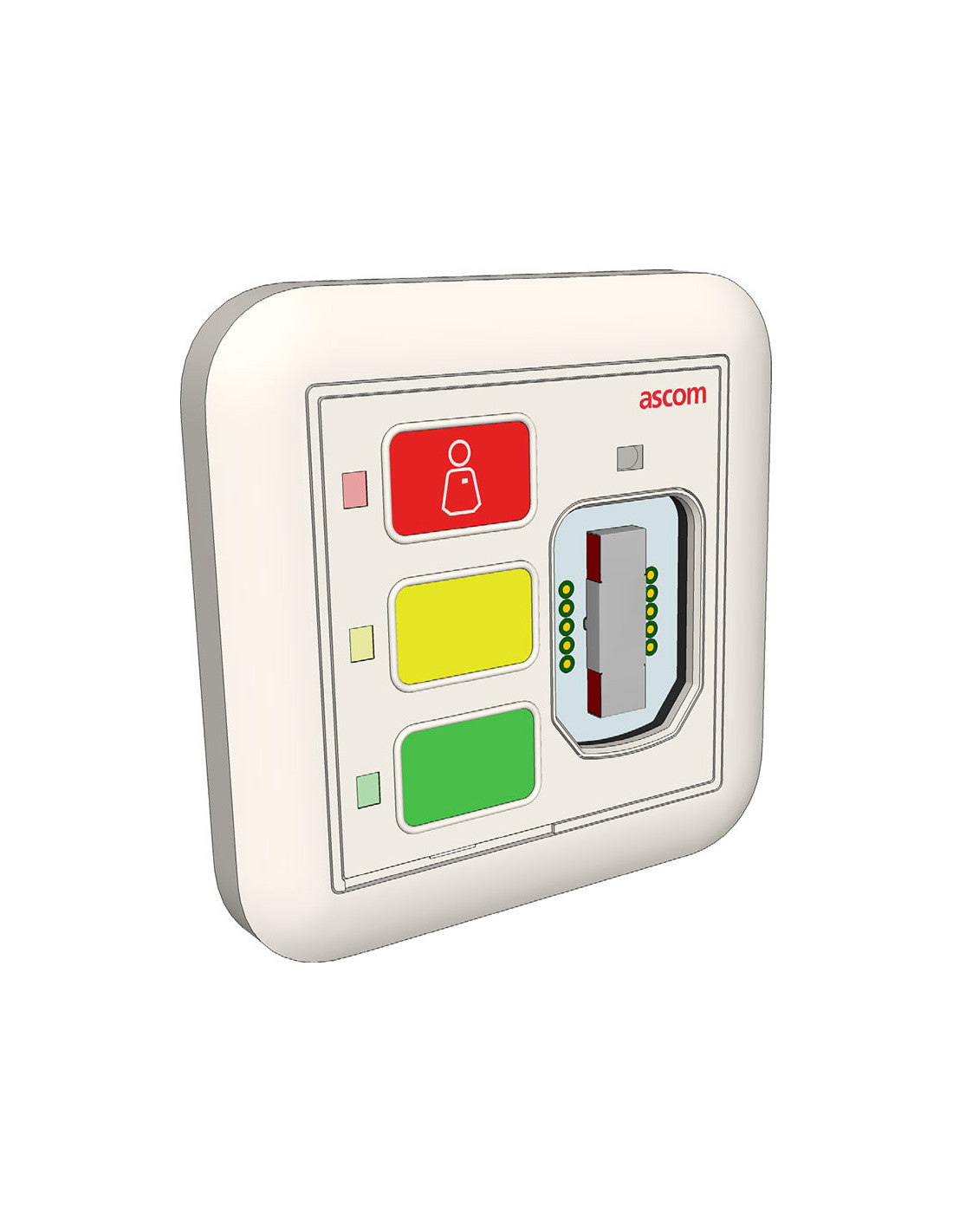 Ascom - Unité d'appel 3 boutons rétro-éclairés avec relais et commande volets - NUBM3SBP-HE