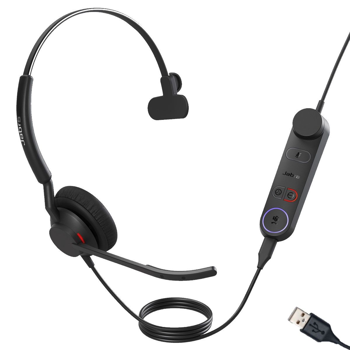 Jabra Engage 50 II - Casque filaire mono USB-A avec contrôleur détachable - 5093-299-2119