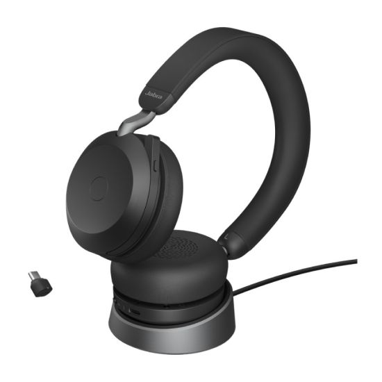 Jabra Evolve2 75 - Casque sans fil Bluetooth USB-C avec base de charge - 27599-989-889