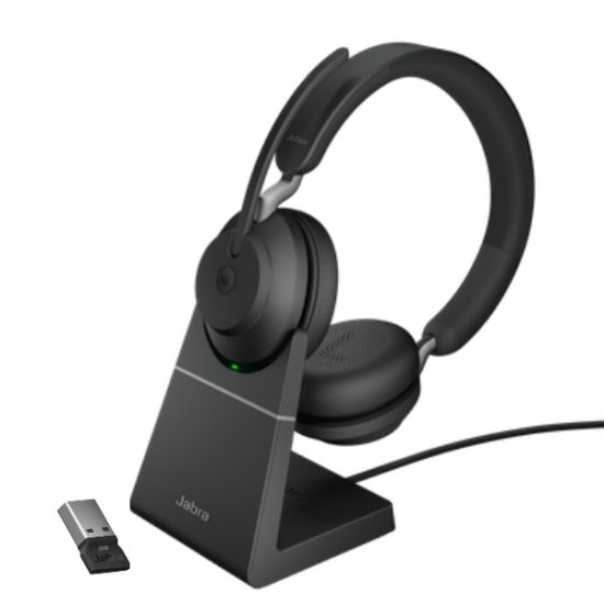 Jabra Evolve2 65 - Casque sans fil Bluetooth stéréo MS Teams avec base - 26599-999-989