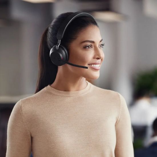 Jabra Evolve2 65 - Casque sans fil stéréo Microsoft Teams avec base de chargement - 26599-999-889