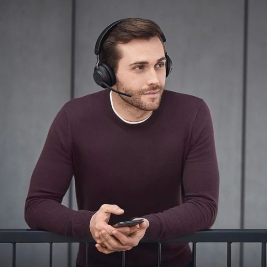 Jabra Evolve2 65 - Casque sans fil stéréo Microsoft Teams avec base de chargement - 26599-999-889