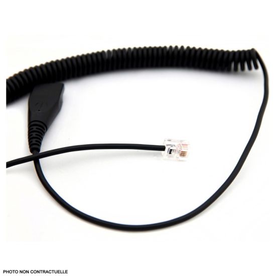 Axtel - Cordon QD/RJ spiralé 0,5-2m - AXC-04
