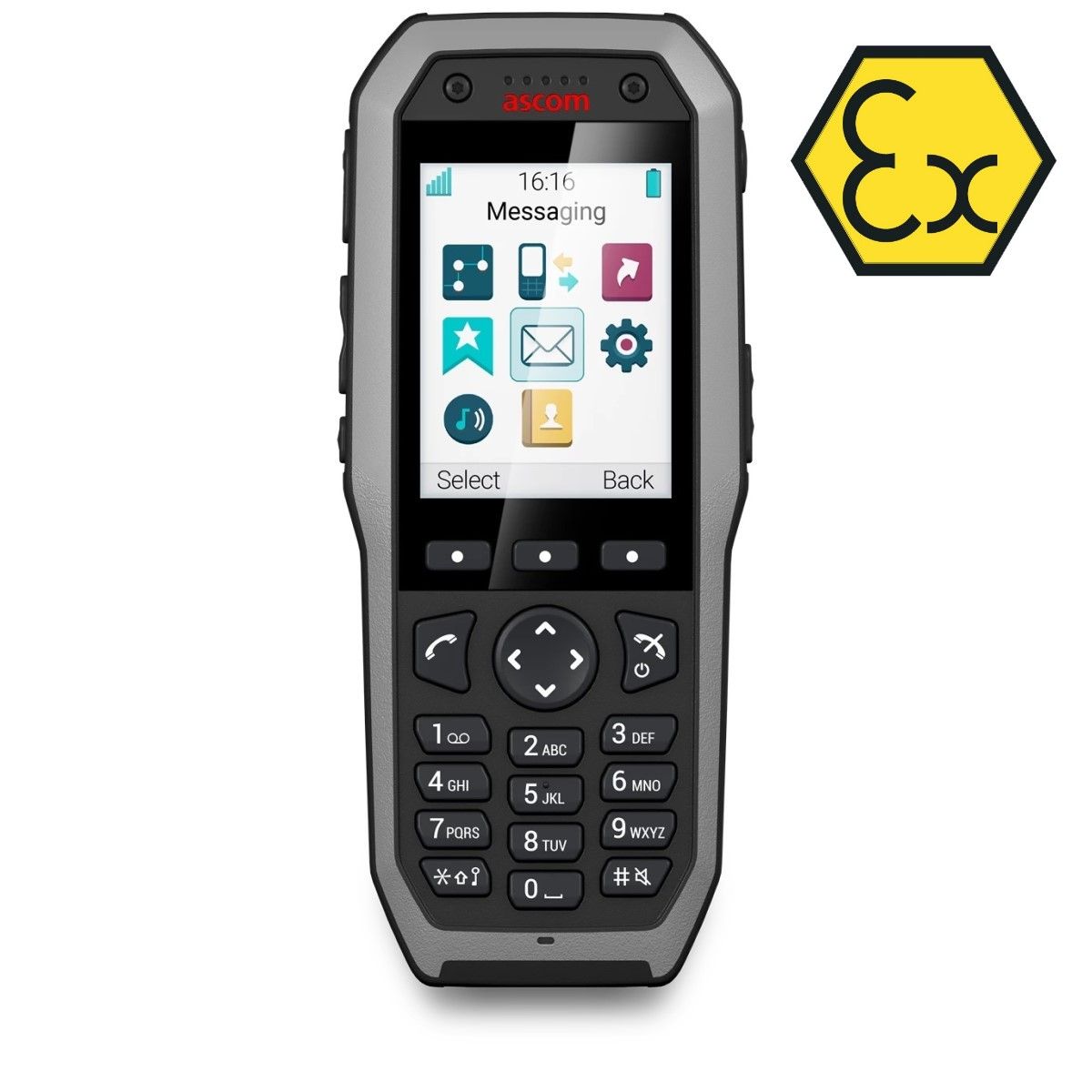 Ascom D83 Messenger ATEX - Portable GAP/CAP robuste - DH8-ABAB
