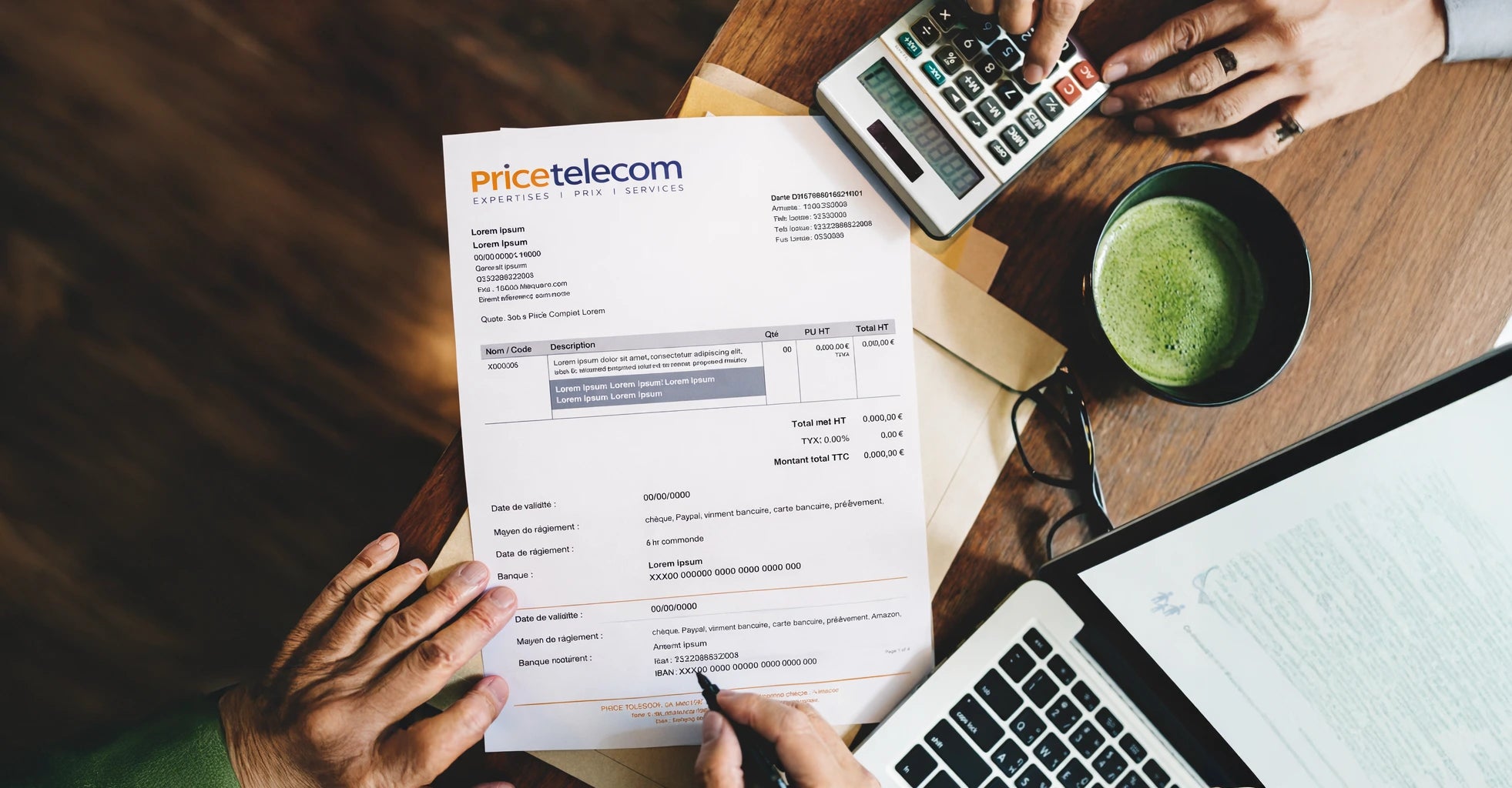 Devis Price Telecom pour l'achat de matériel téléphonique et audio professionnel